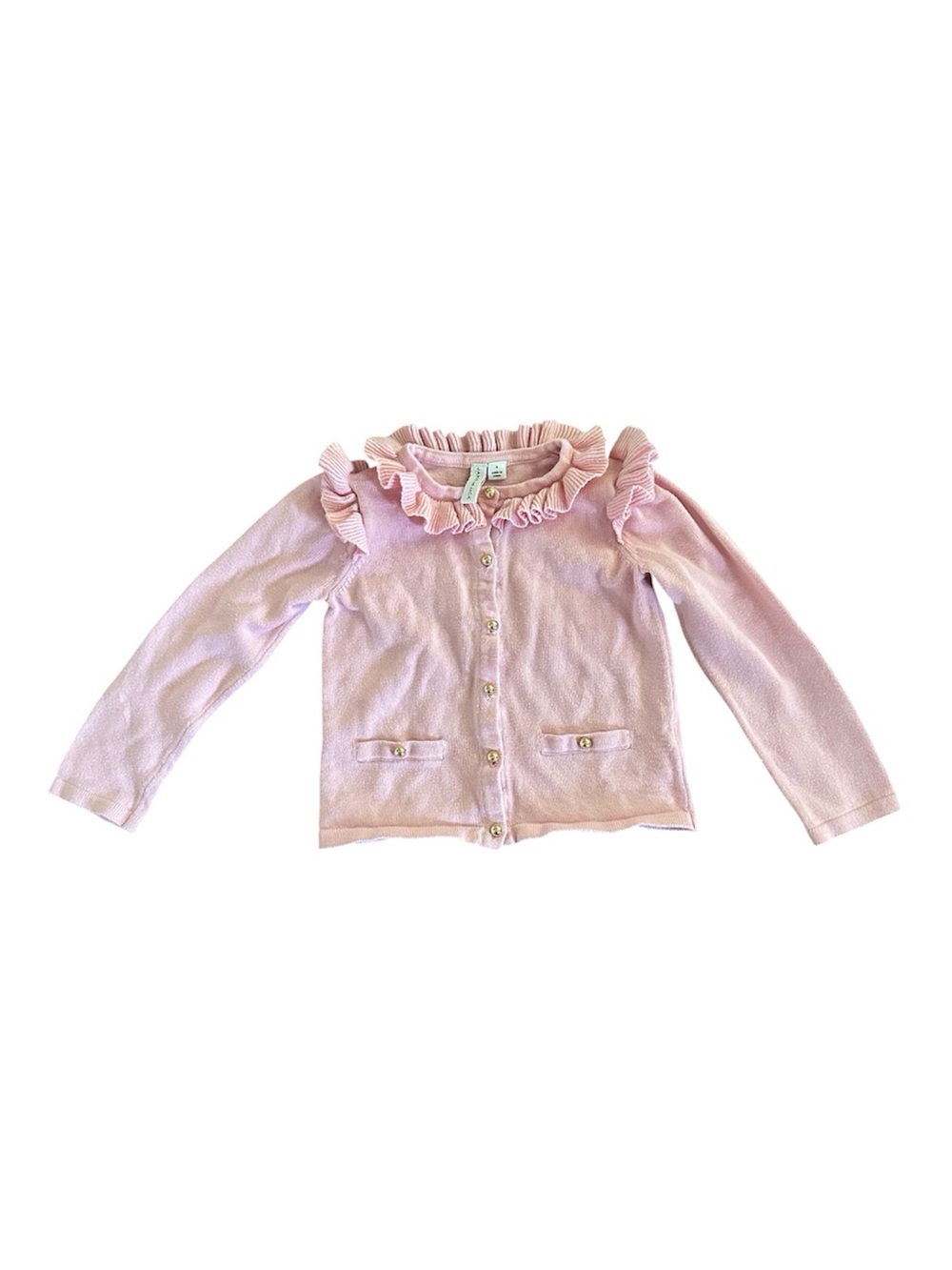 Janie and Jack Pink Ruffle-Trim Girls' Cardigan